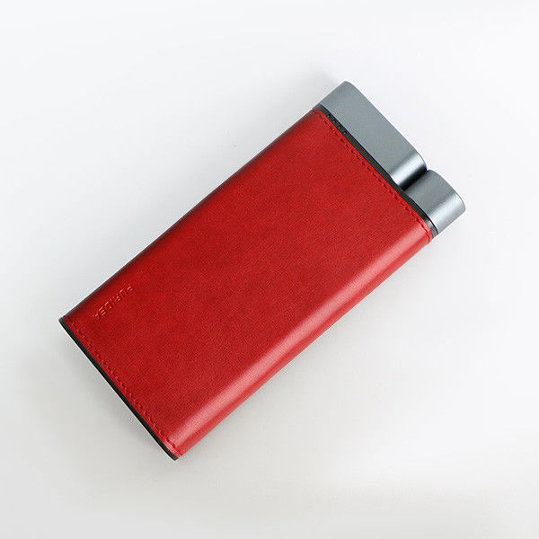 10000mAh Power Bank Metal Shell Leather Finish 2pcs USB-A 1pc Port Type-C
