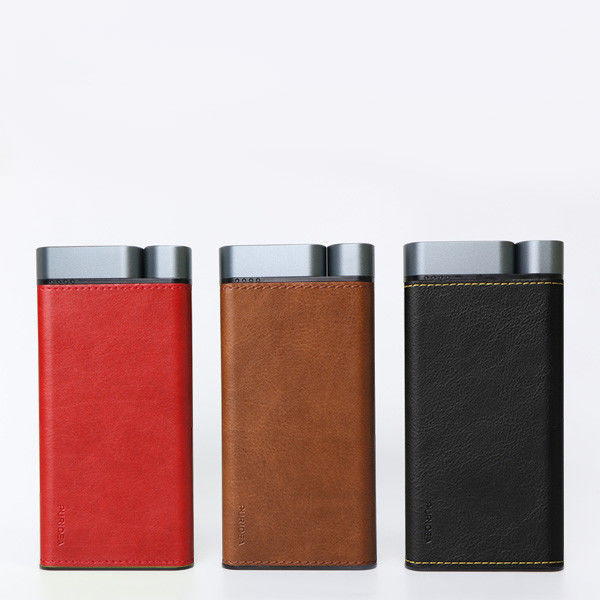 10000mAh PD20W Power Bank Metal Shell Leather Finish 2pcs USB-A 1PC Port Type-C