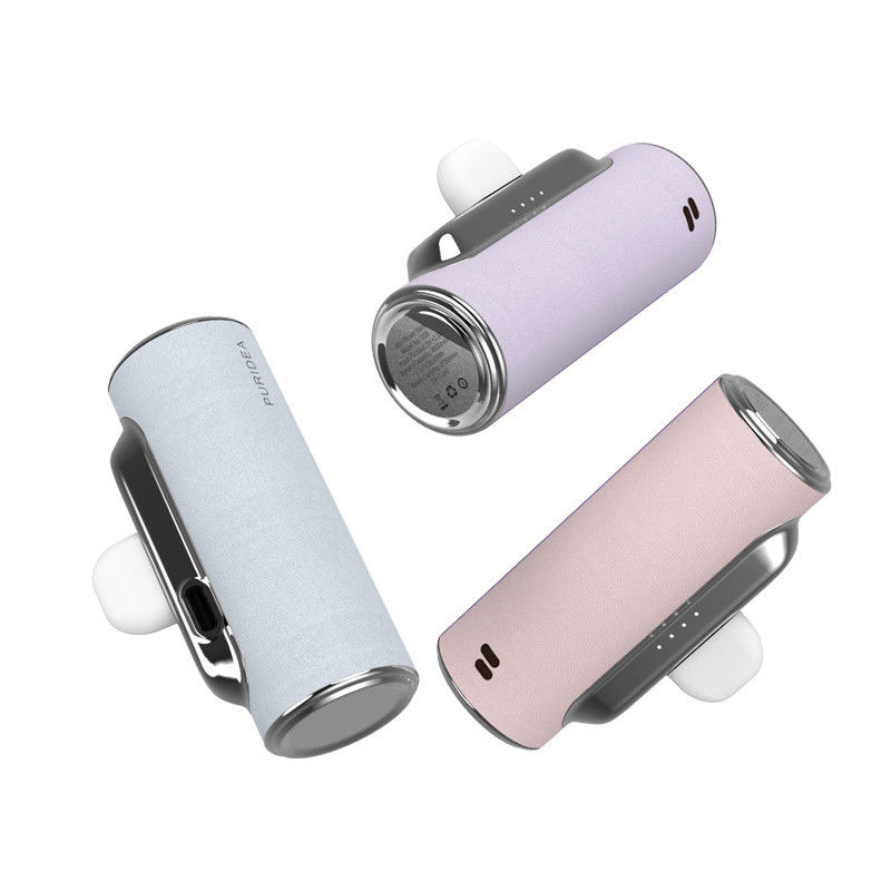 Mini Leather Power Bank Output 5V 2.1 A Batteria Li-Ion Polymer Power Bank 4500mAh