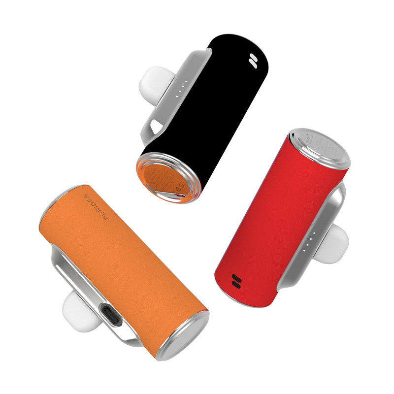Power Bank in pelle compatta e colorata, vita di 300 volte con connettore USB-C