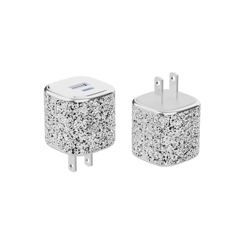 Taschino PD3.0 35W Dual Port Wall Charger con rifinitura in diamante